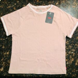 Levi's Soft Pink Tee with White Accents